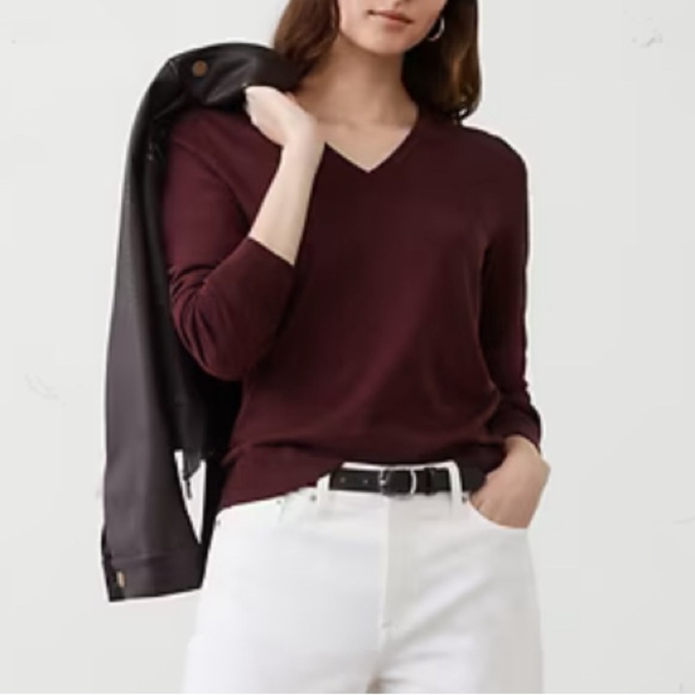 Philosophy Women's Deep Red V-Neck Sweater